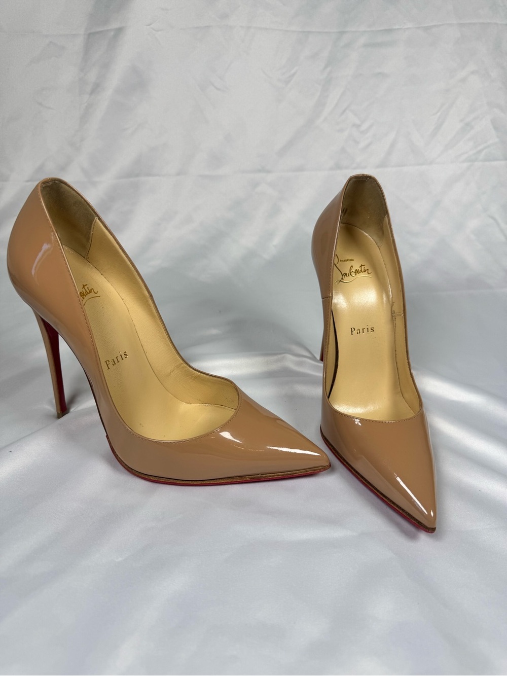 Christian Louboutin So Kate 120 Patent Nude Pumps Sz 37 - Picture 9 of 11